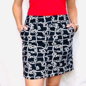 NWOT TALBOTS NAUTICAL ROOE PRINT SKIRT